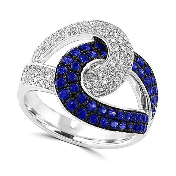 💞 Cross Surround Tiny Zircons Interlaced Design Silver Rings for Women,PD408 - Picture 1 of 3